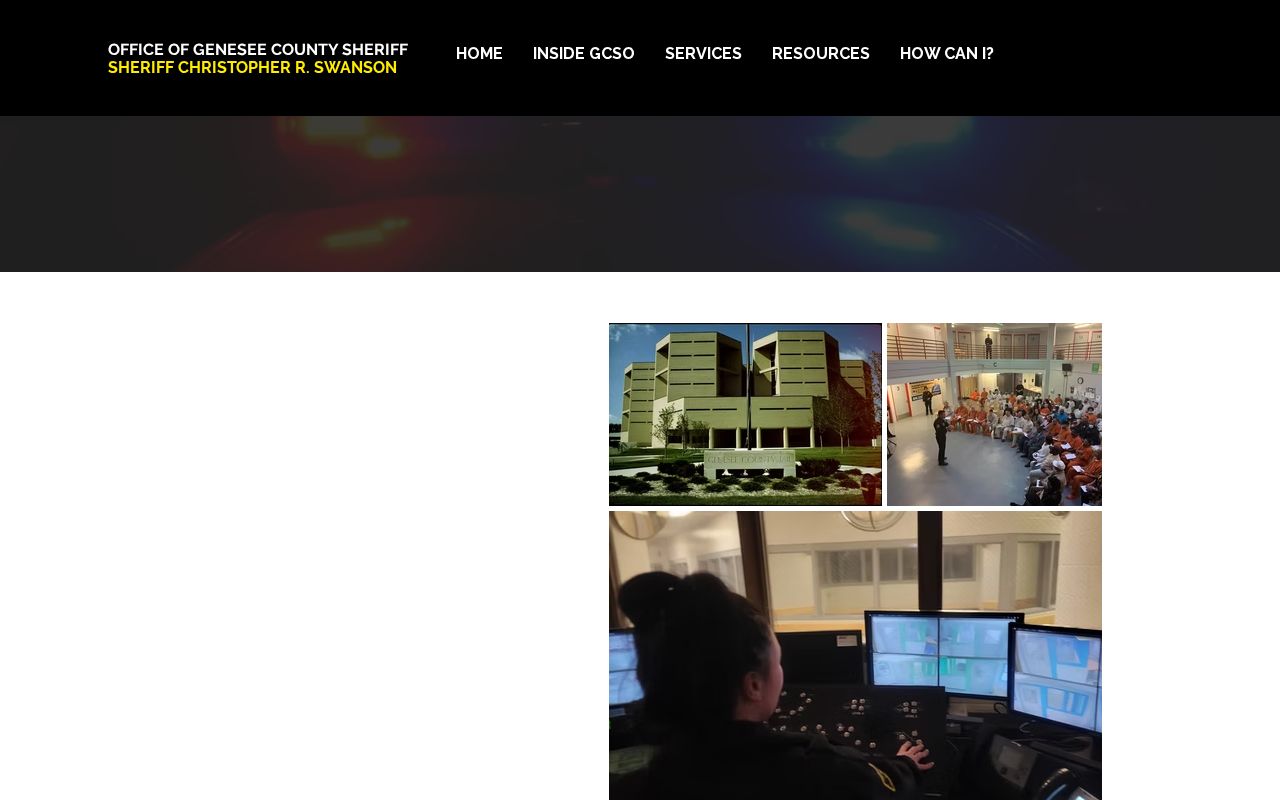 Genesee County arrest warrant records: corrections division and inmate information page
