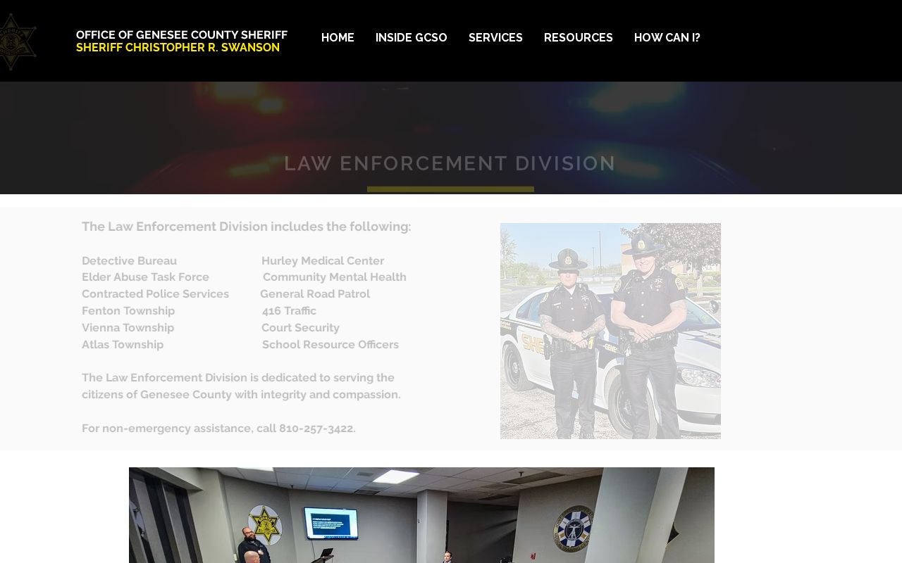Genesee County arrest warrant records: sheriff's office law enforcement contact page