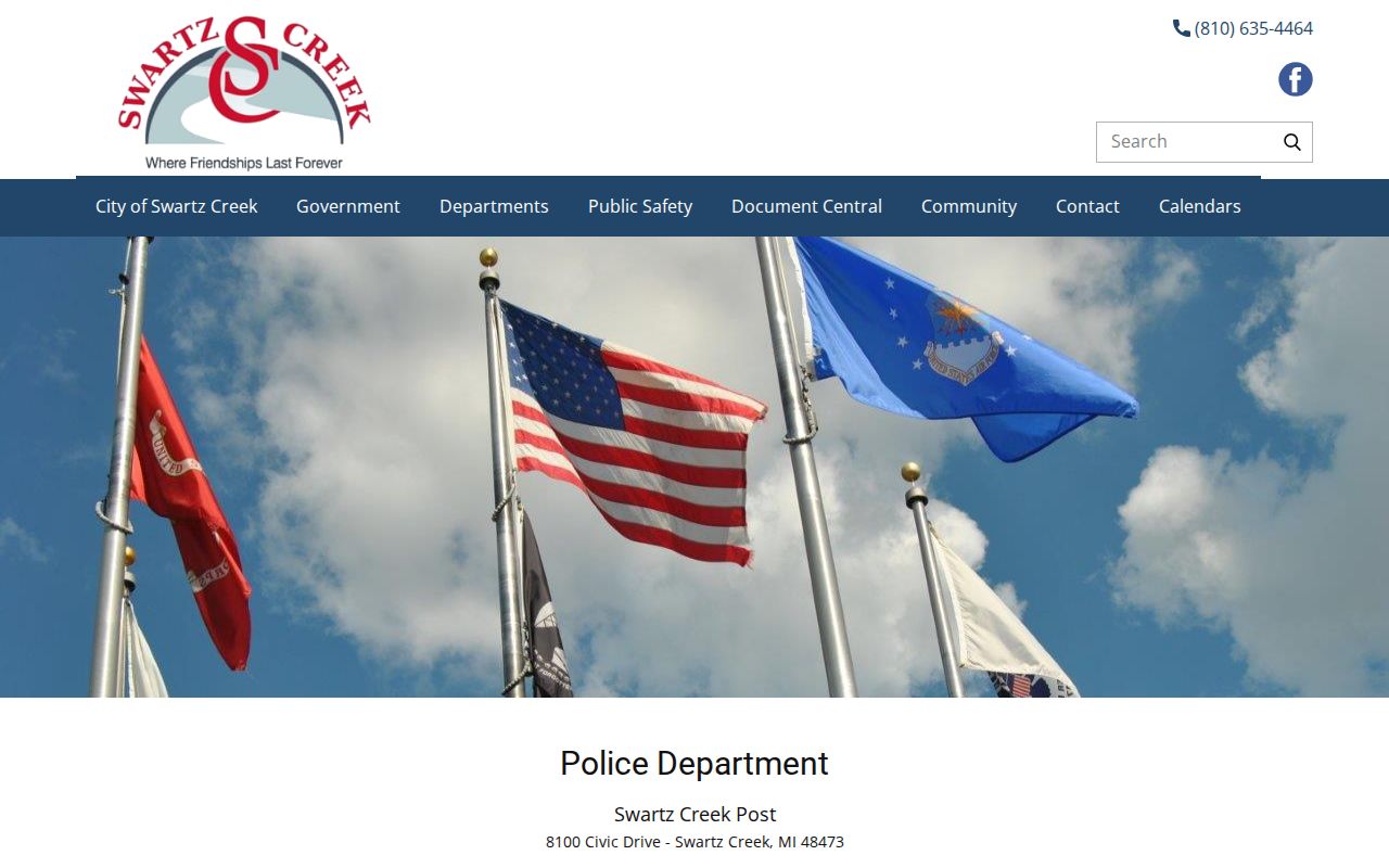 Swartz Creek warrant search: Metro Police Authority service page for the city